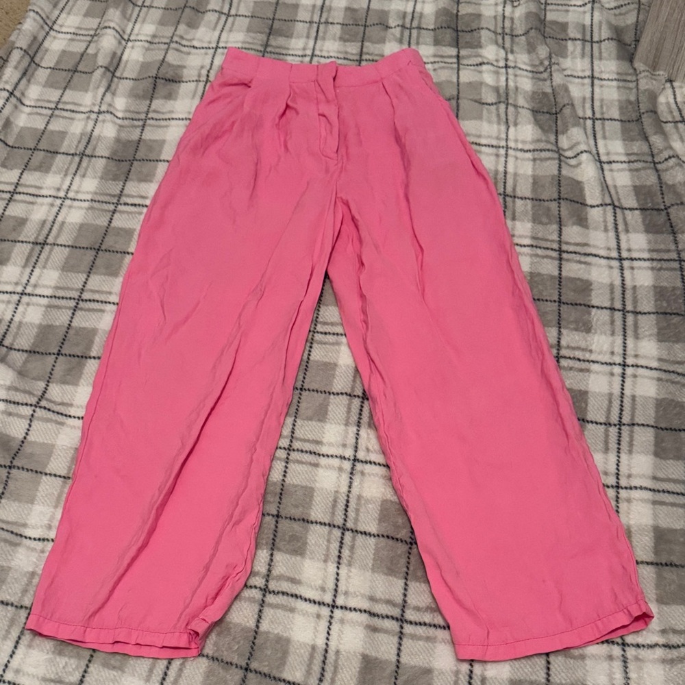 Zara Girls Hot Pink Wide Leg Pants – Size 13/14 – Small Spot Noted